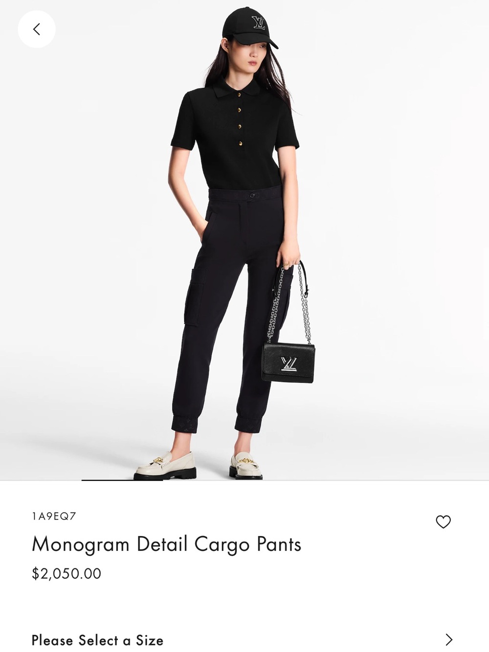 Louis Vuitton Black Monogram Cargo Joggers